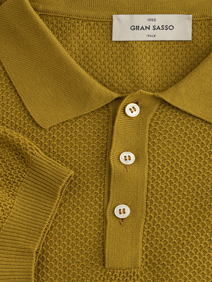 Knitwear Polo Shirt in Gran Sasso Green