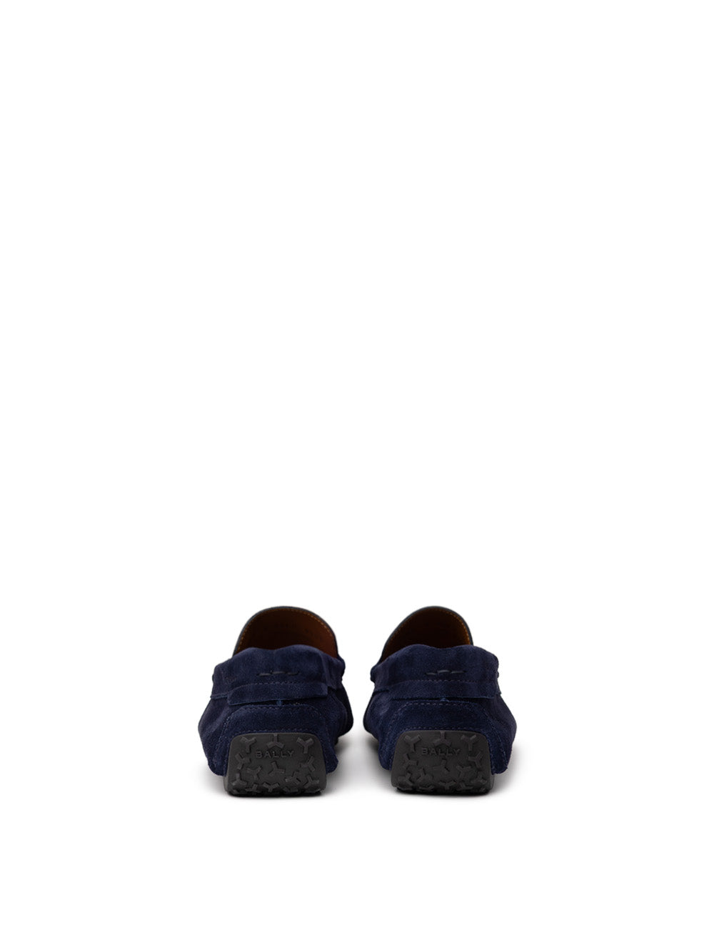 Mocassini Bally in Suede Blu con Logo