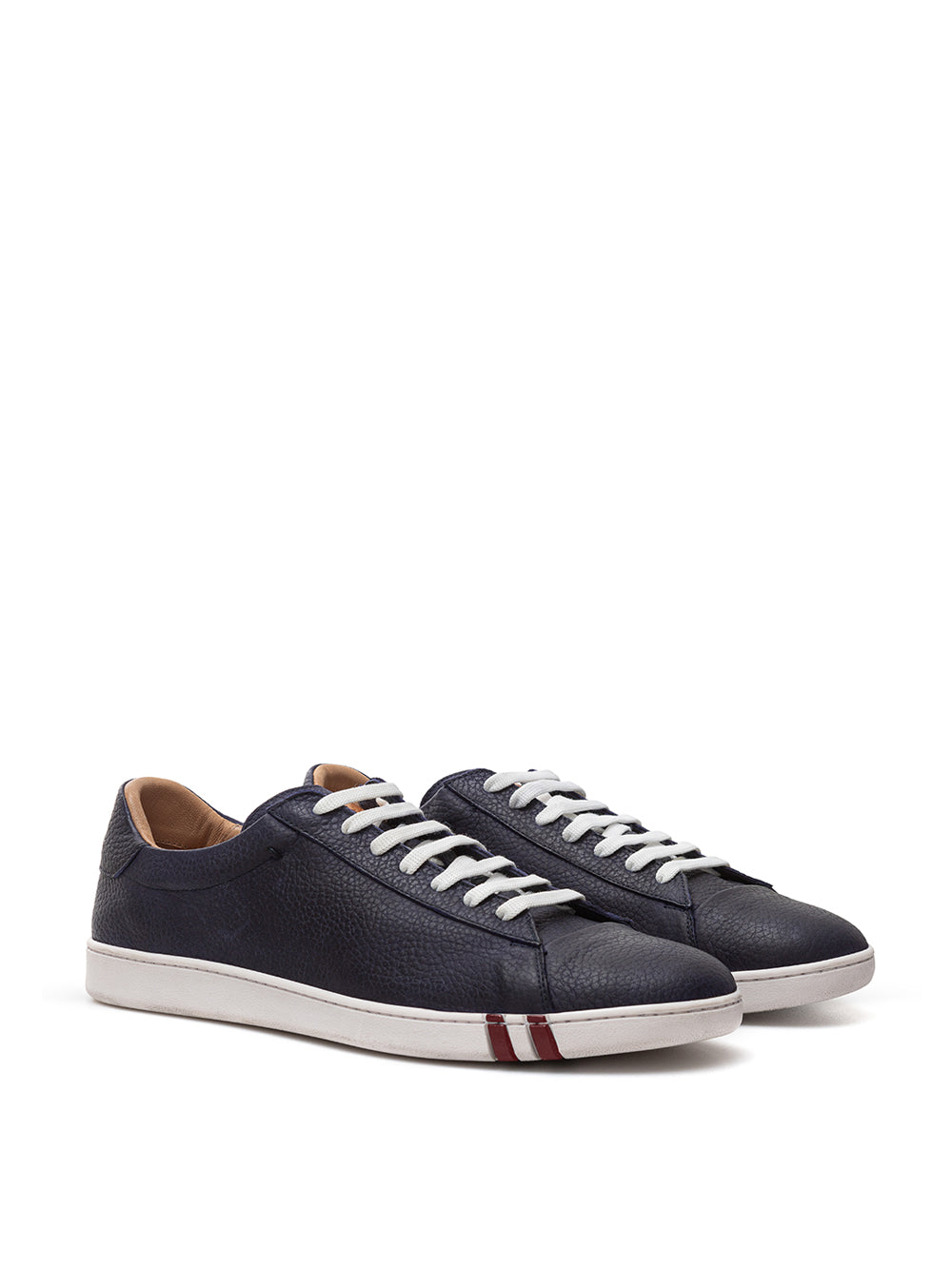 Bally Blue Leather Low Sneakers