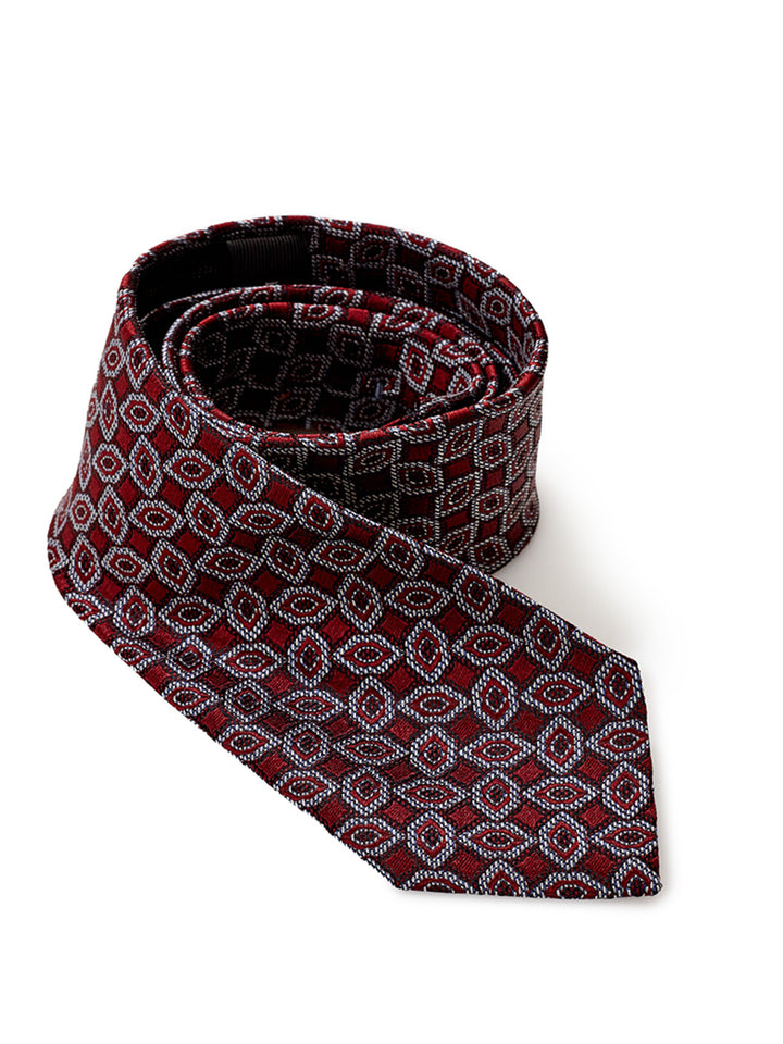Silk Tie with Ermenegildo Zegna Micro Print