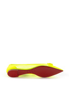 Ballerina a Punta in Mesh Giallo Fluo Christian Louboutin