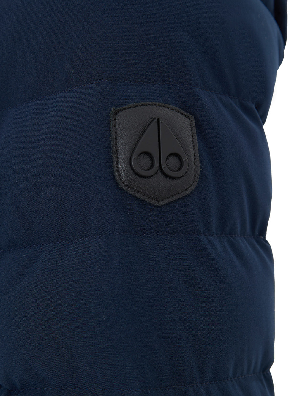 Piumino Lightweight Imbottito in Blu con Collo Pelliccia Moose Knuckles