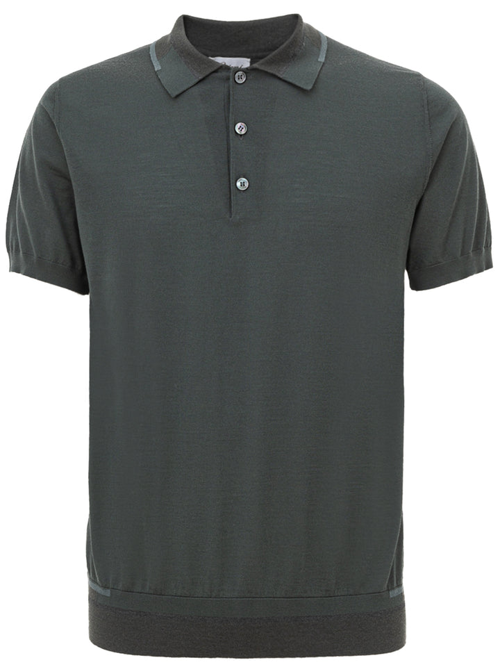 Polo Brioni en coton vert