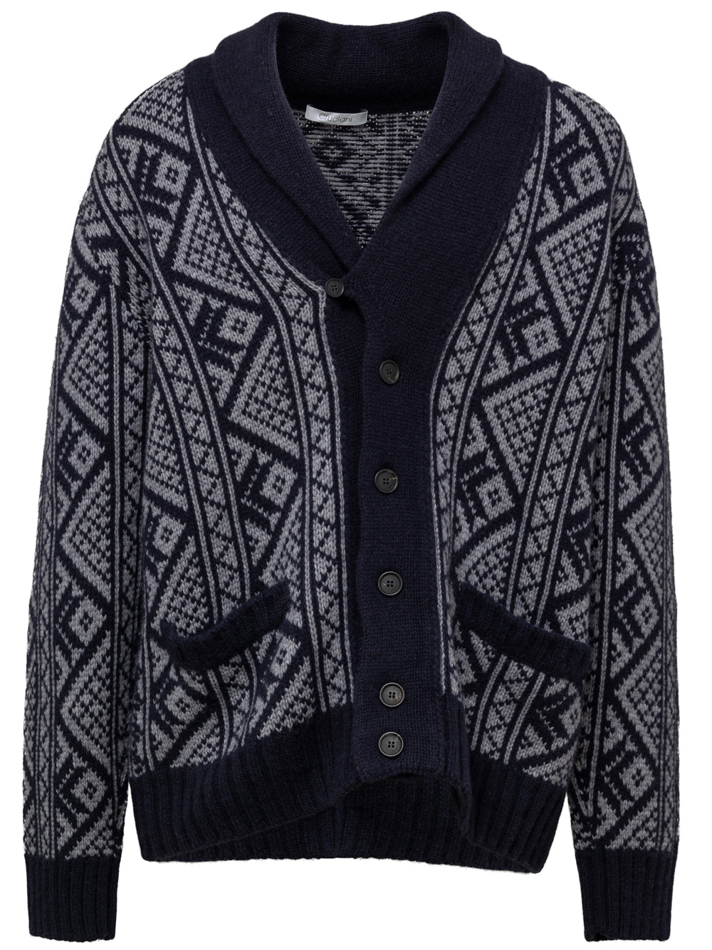 Cardigan in Cashmere Blu Cruciani.