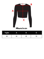 Maglia a Manica Lunga in Tulle Nero Stampa Ciliegie Dolce & Gabbana