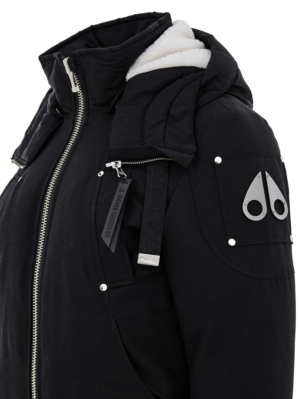 Giubbino Bomber Imbottito in Nero Moose Knuckles