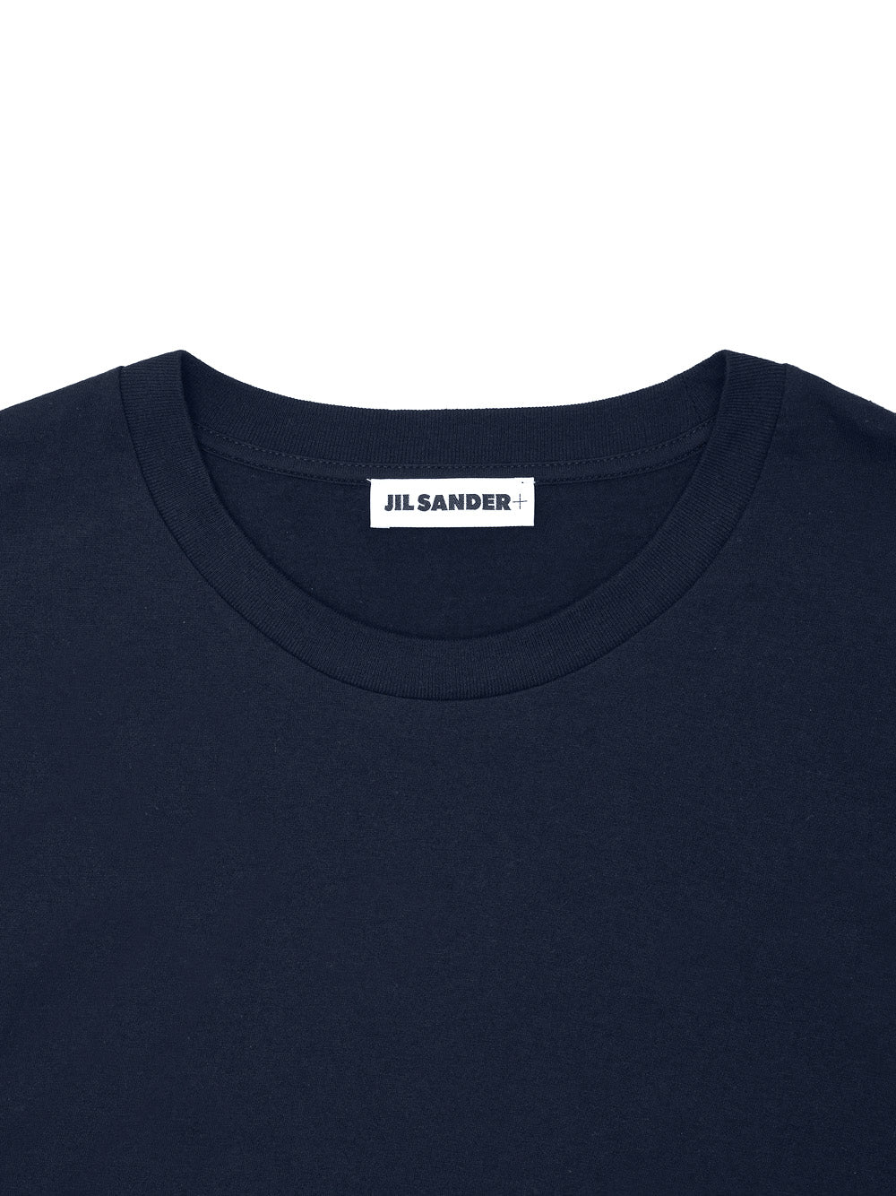 T-Shirt Blu Maniche Lunghe con Logo Ricamo Jil Sander
