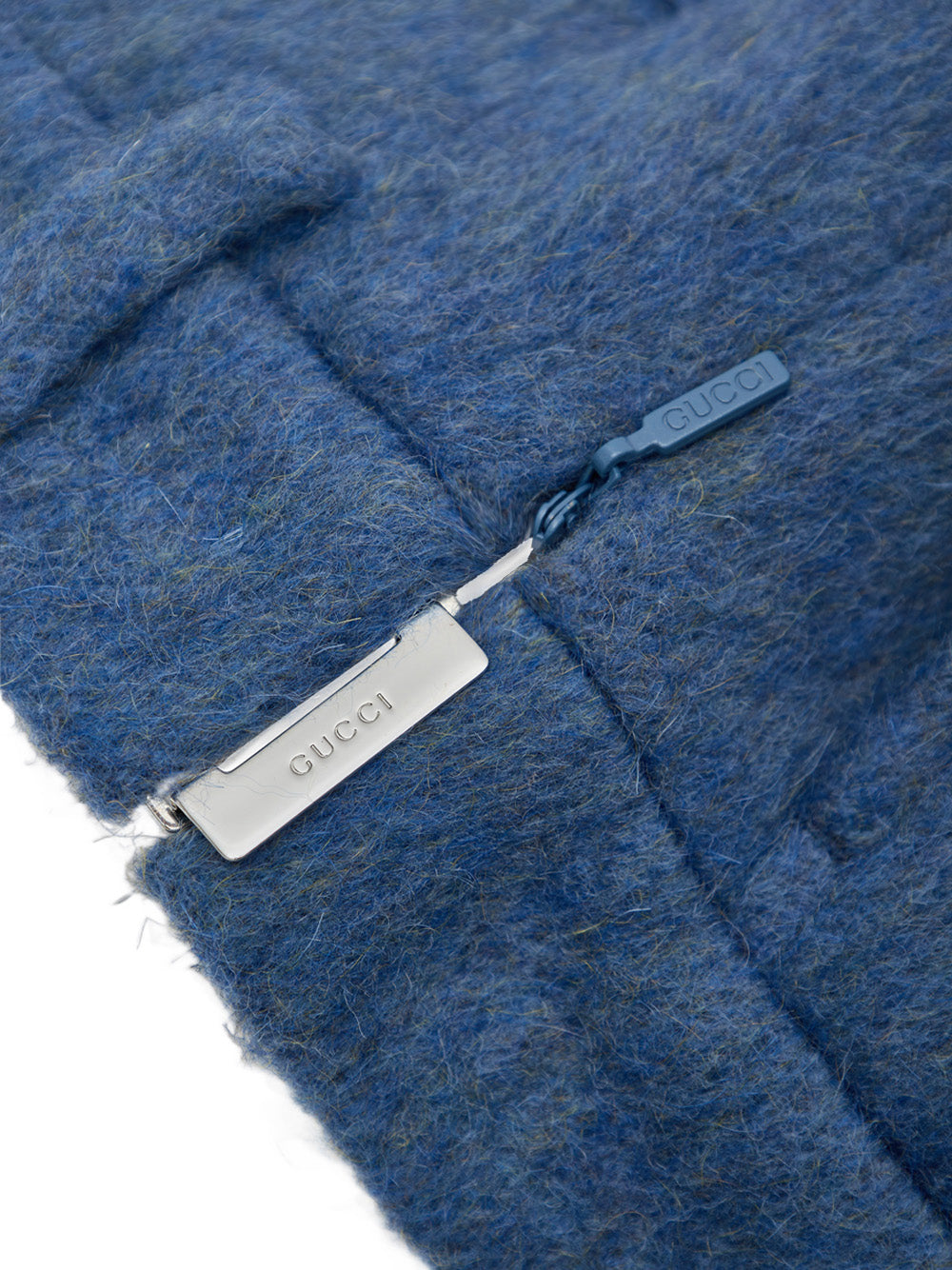 Pantaloncini Shorts Misto Mohair in Blu Avio Gucci