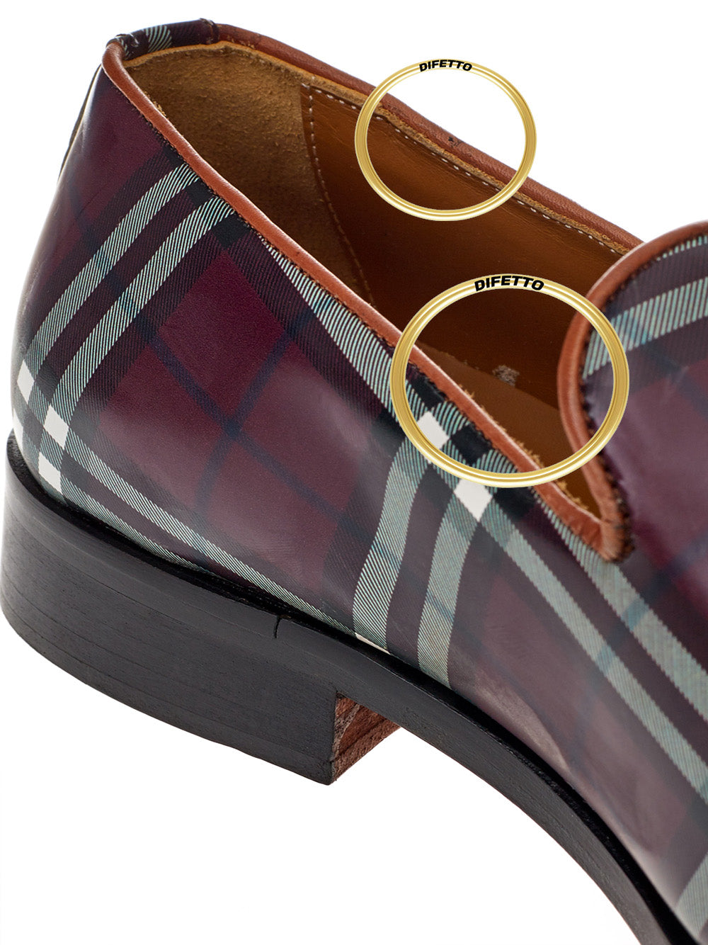 Mocassin à carreaux violet Burberry