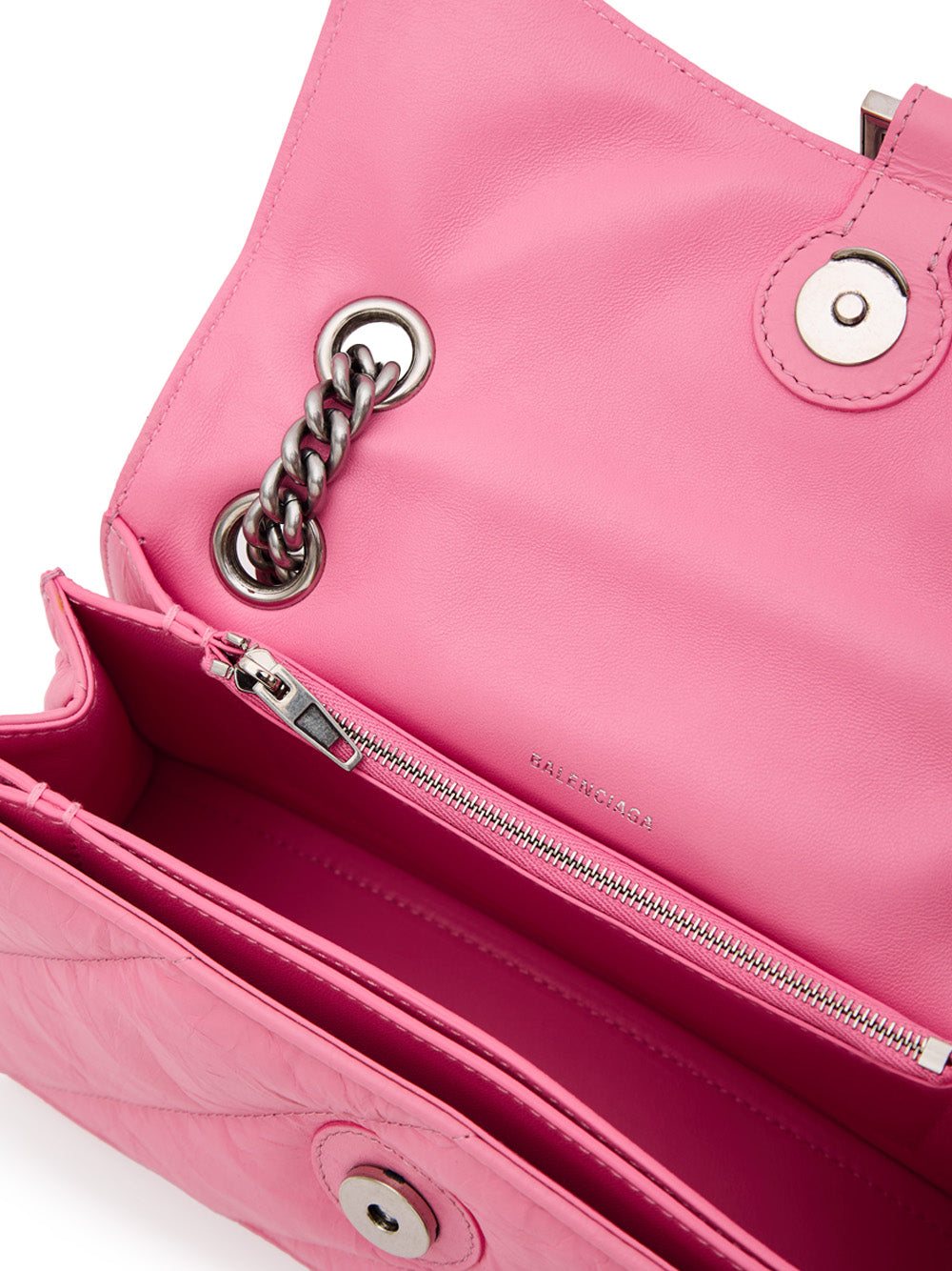 Συντριβή τσάντα ώμου με ασημένια αλυσίδα Balenciaga