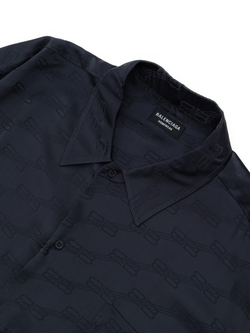 Camicia Over Homewear con Logo Allover Balenciaga