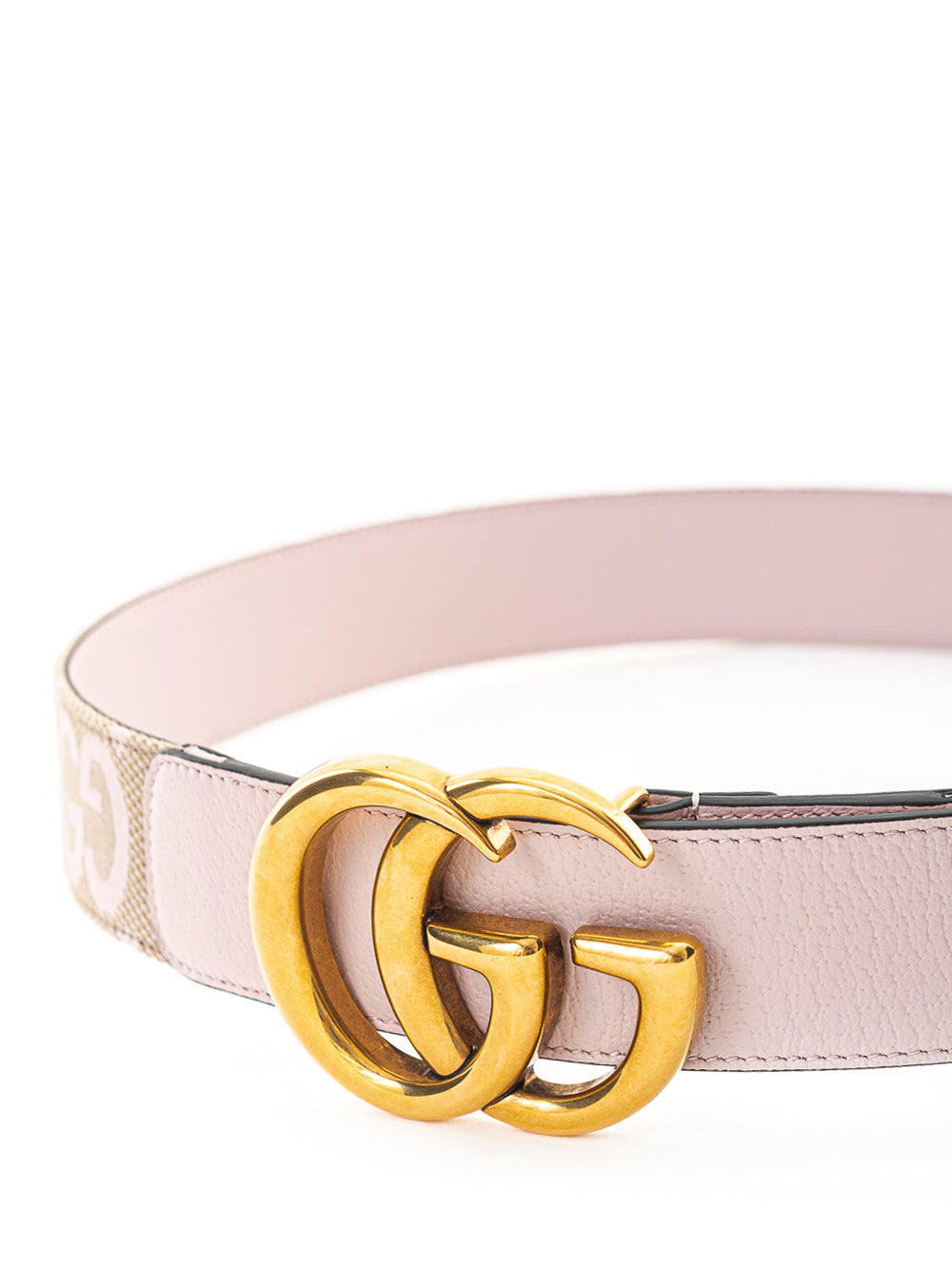 Cintura Beige Rosa con Logo Monogramma GG Gucci