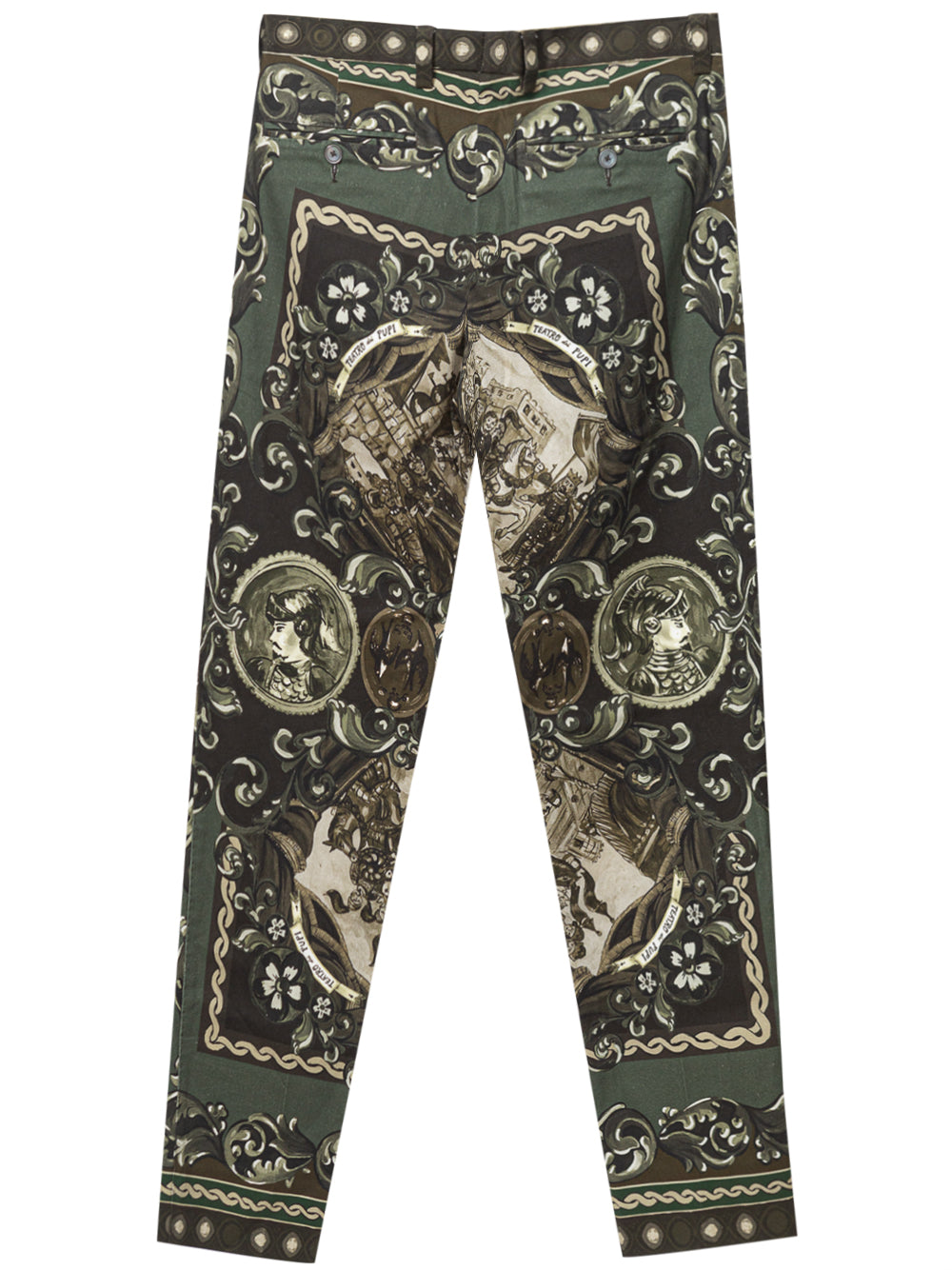 Pantalone in Cotone con Stampa Pupi Dolce & Gabbana