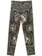 Pantalone in Cotone con Stampa Pupi Dolce & Gabbana