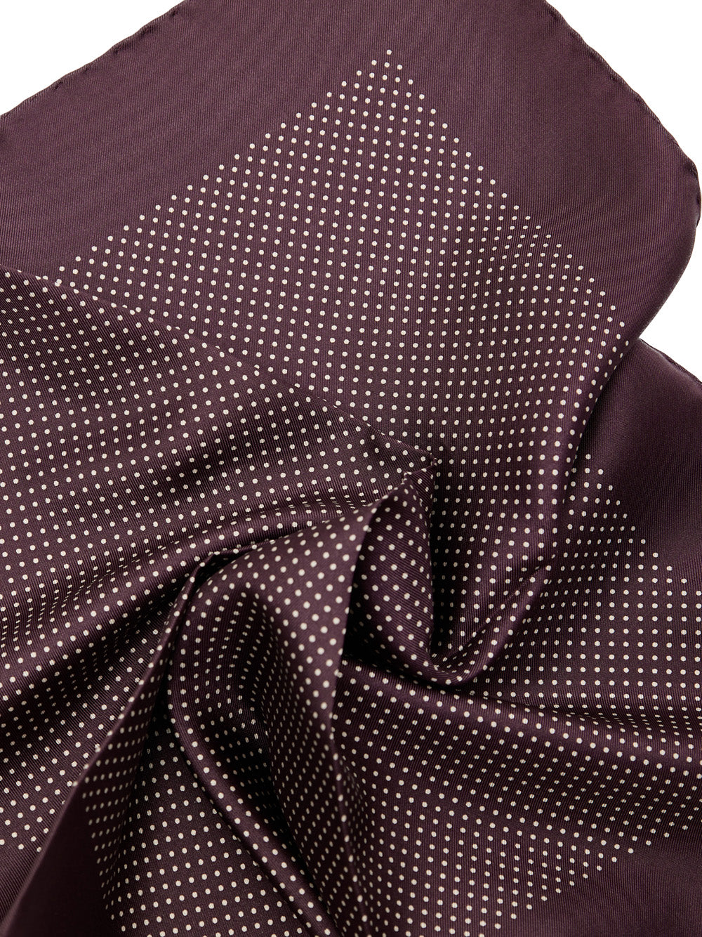 Fazzoletto da Taschino in Seta Bordeaux con Piccoli Pois Tom Ford
