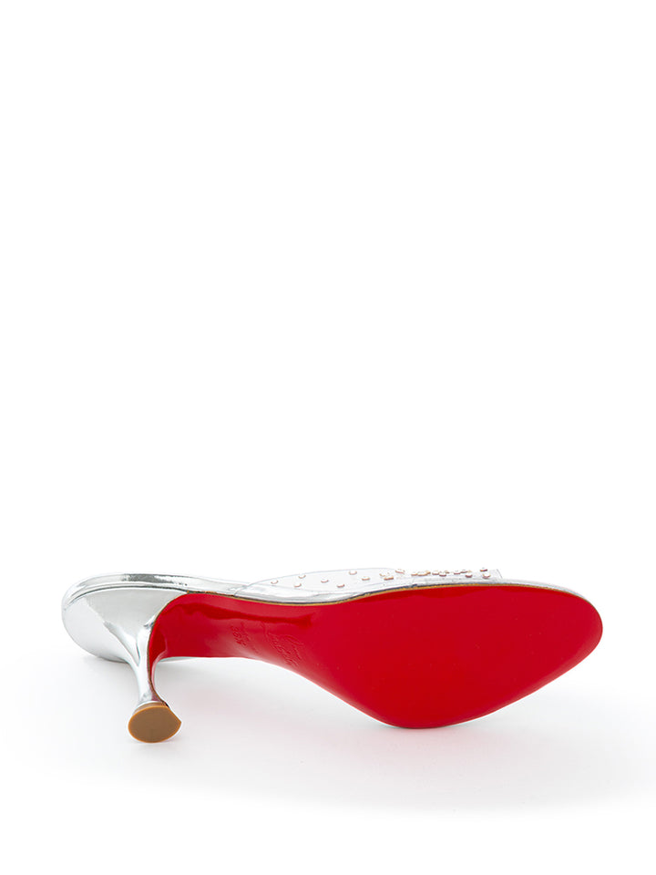 PVC-Pantoletten mit Kristallverzierung von Christian Louboutin