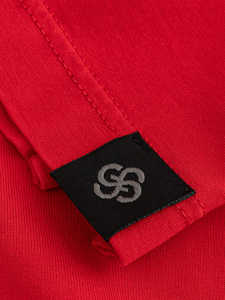 Gran Sasso Red Scottish Yarn Polo Shirt