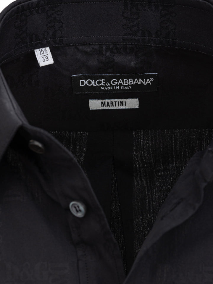 Dolce & Gabbana tone-on-tone embroidered logo shirt