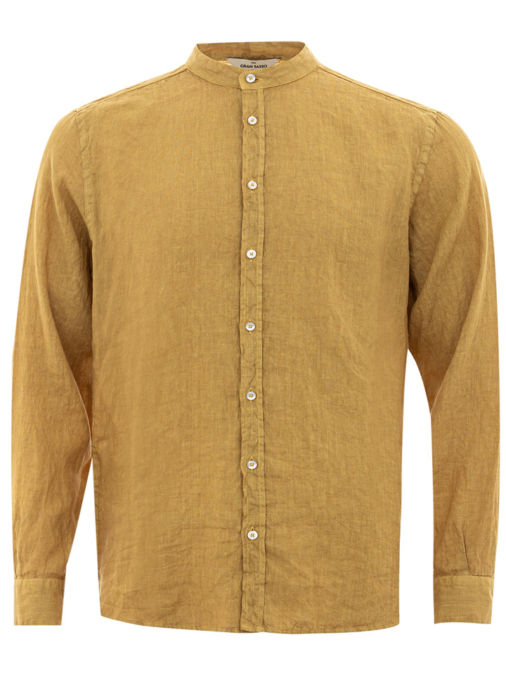 Camisa coreana de lino Gran Sasso