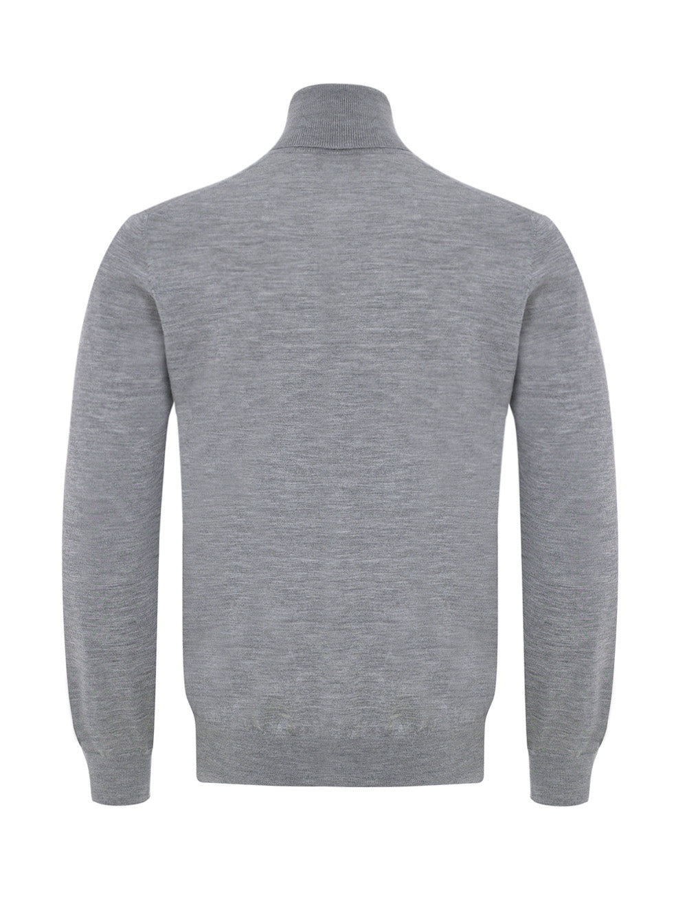 Maglione Dolcevita in Cashmere e Seta Grigio Gran Sasso