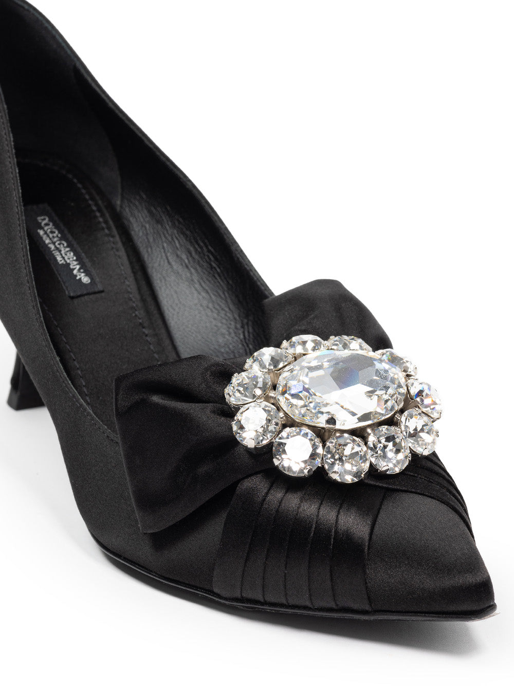 Décolleté in Raso Con gioiello Dolce & Gabbana