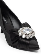 Décolleté in Raso Con gioiello Dolce & Gabbana