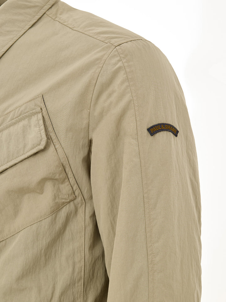 Giubbino Overshirt in Tessuto Tecnico Beige Paul & Shark