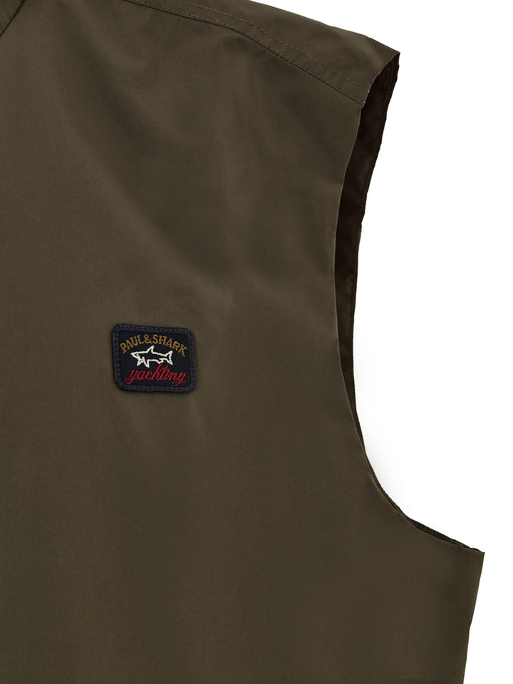 Giubbino Smanicato in Tessuto Tecnico Verde Paul & Shark