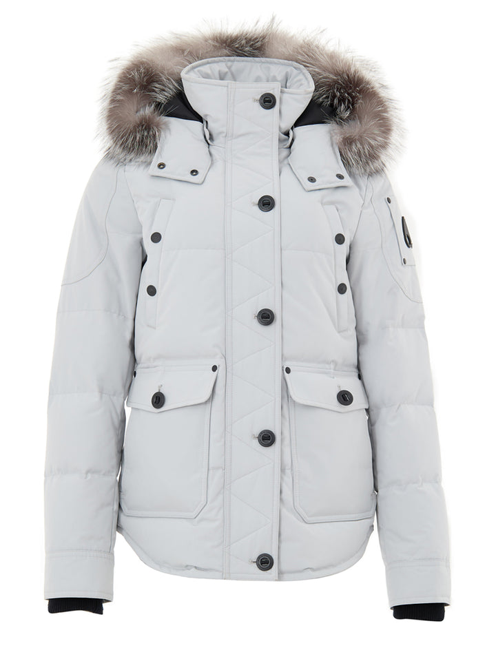 Giubbino Grigio Field Jacket Imbottito in Moose Knuckles