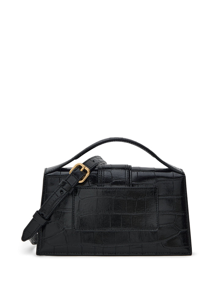 Borsa a Spalla Le Grand Bambino in Stampa Cocco Nero Jacquemus