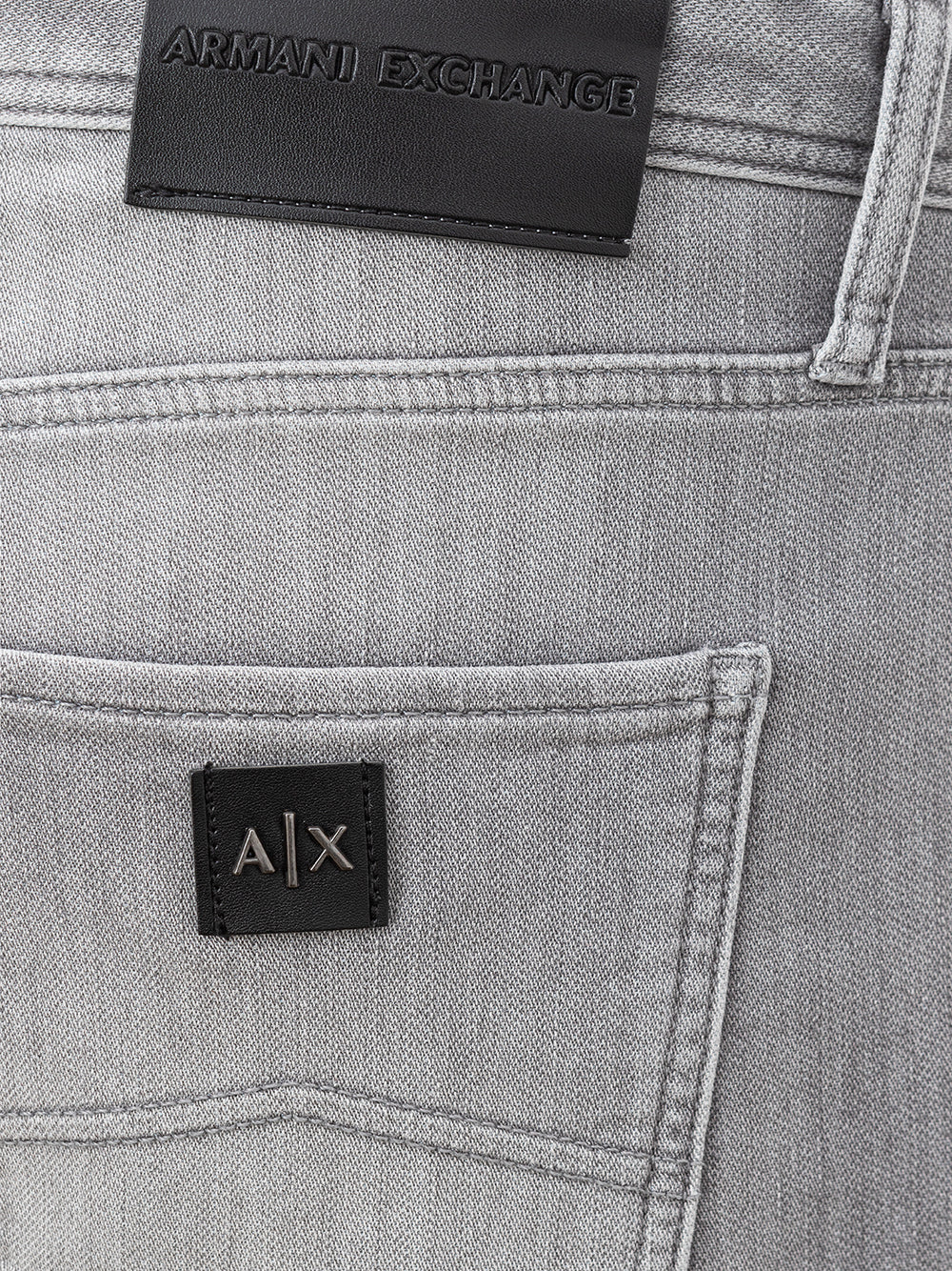 Armani Exchange five pocket gray jeans