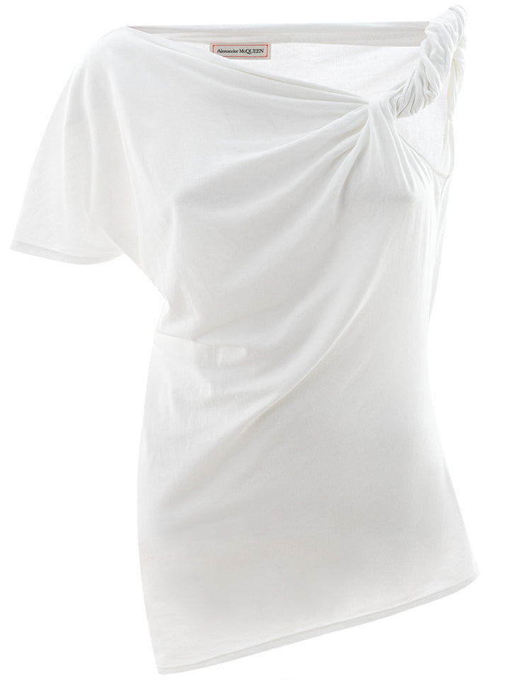 Alexander McQueen White Cotton Maxi Top