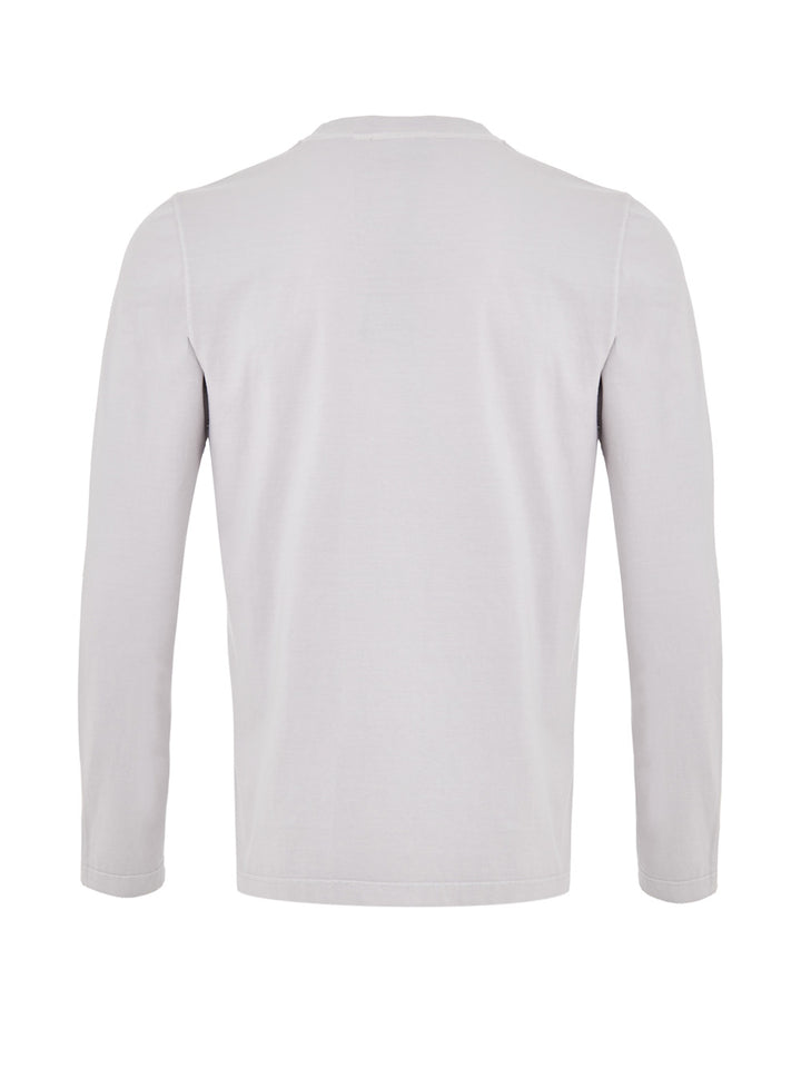 Maglia Grigia in Cotone a Maniche Lunghe Gran Sasso