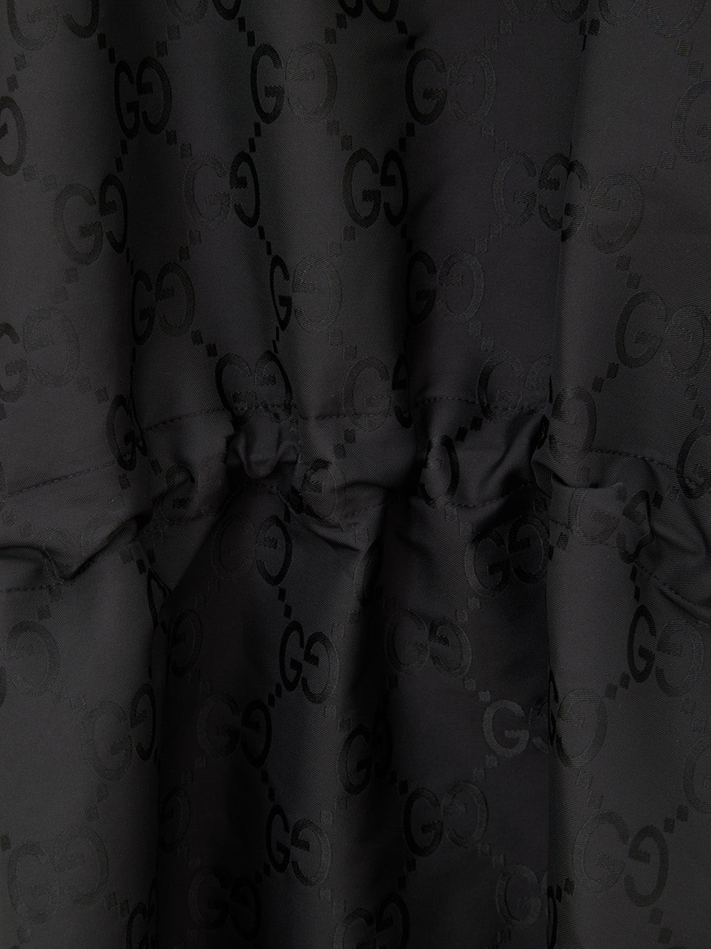 Mantella Nera con Logo Web e Stampa Monogramma GG Gucci