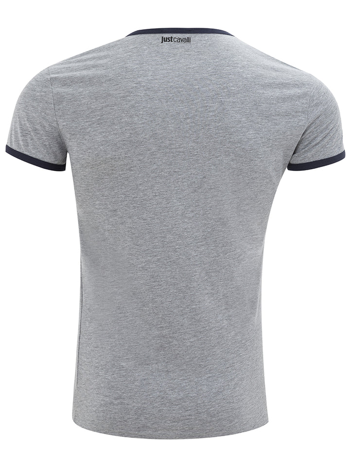 T-shirt en coton gris Just Cavalli