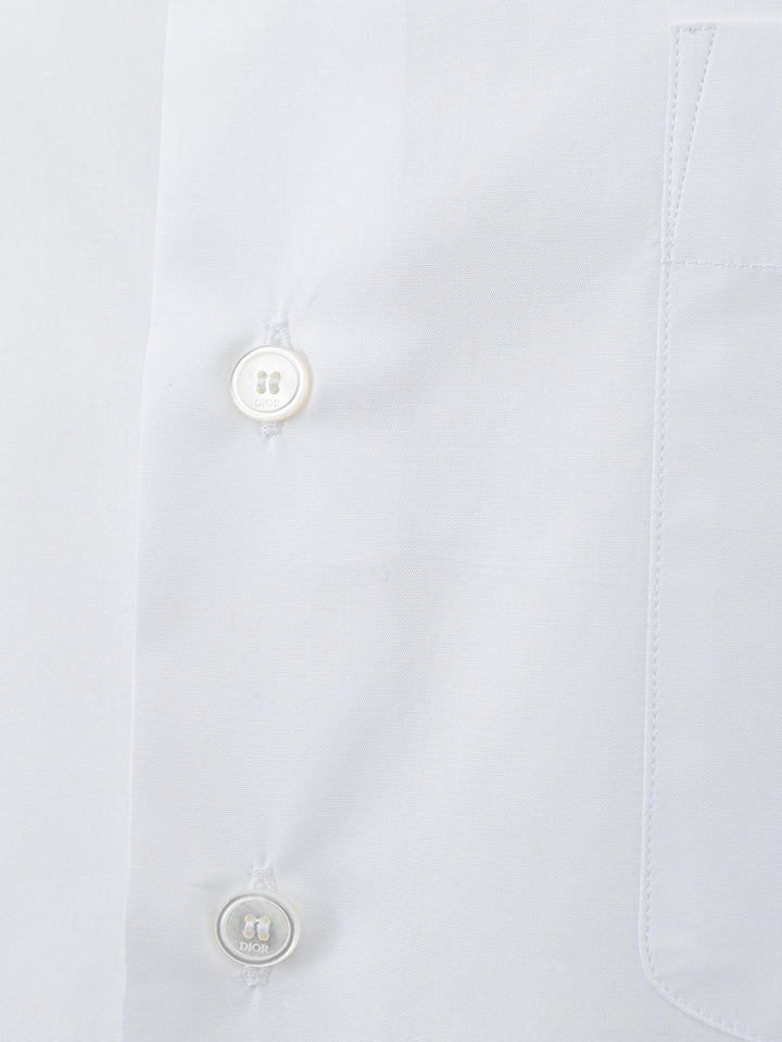 Camicia Bianca in Popeline di Cotone Dior