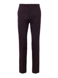 Pantalone Sartoriale Bordeaux con Ricamo Logo Gucci