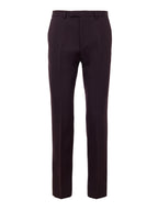 Pantalone Sartoriale Bordeaux con Ricamo Logo Gucci