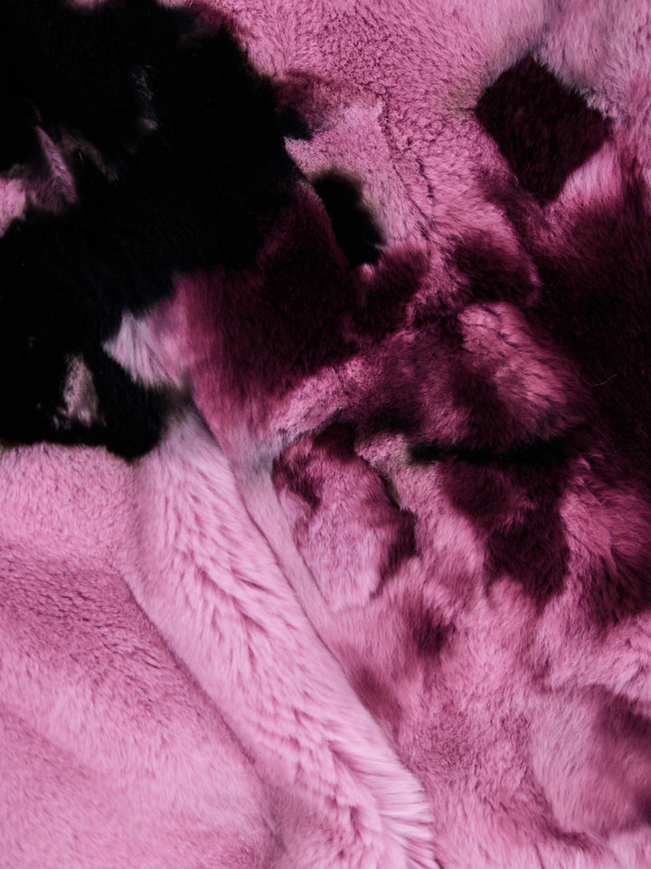 Giubbino Bomber Nero con Inserti in  Pelo Multicolor Moose Knuckles