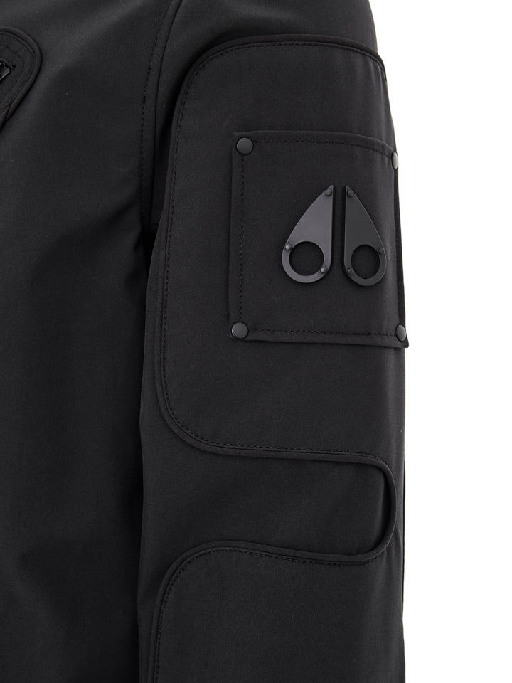 Giubbino Leggero in Tessuto Tecnico Nero Moose Knuckles