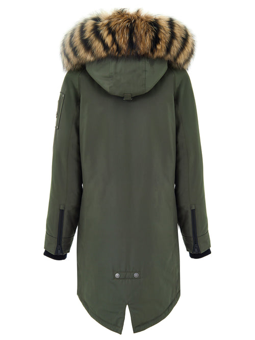 Giubbino Lungo Imbottito in Verde Moose Knuckles
