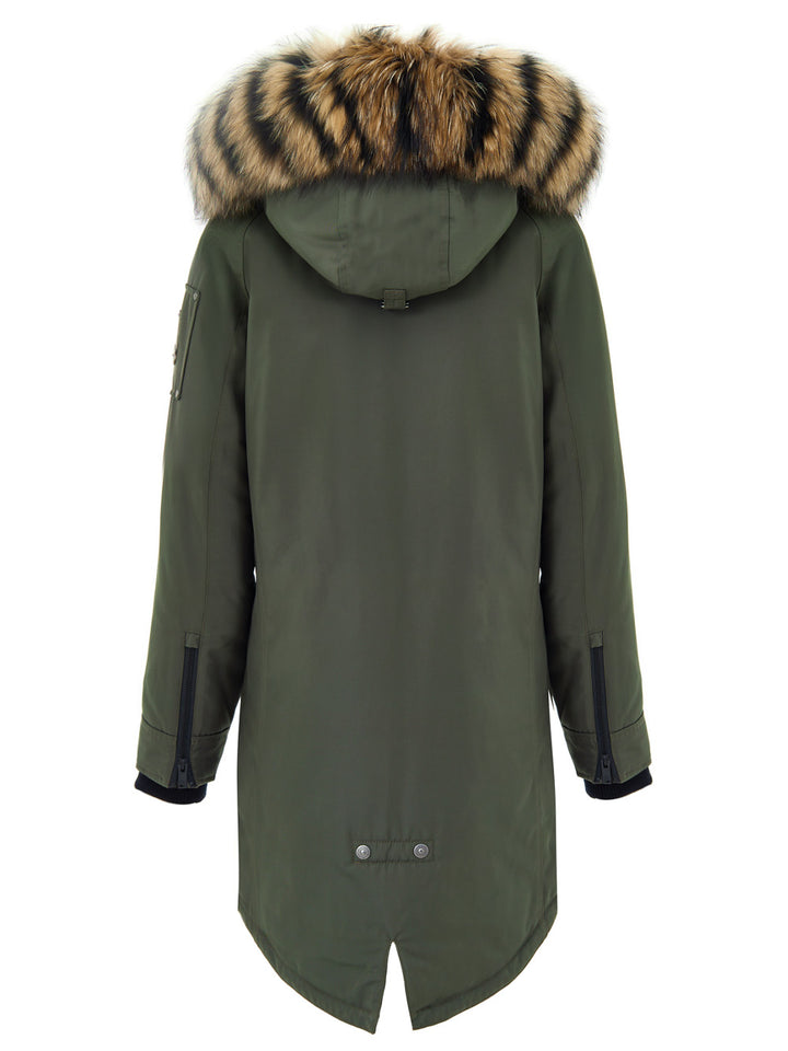 Giubbino Lungo Imbottito in Verde Moose Knuckles