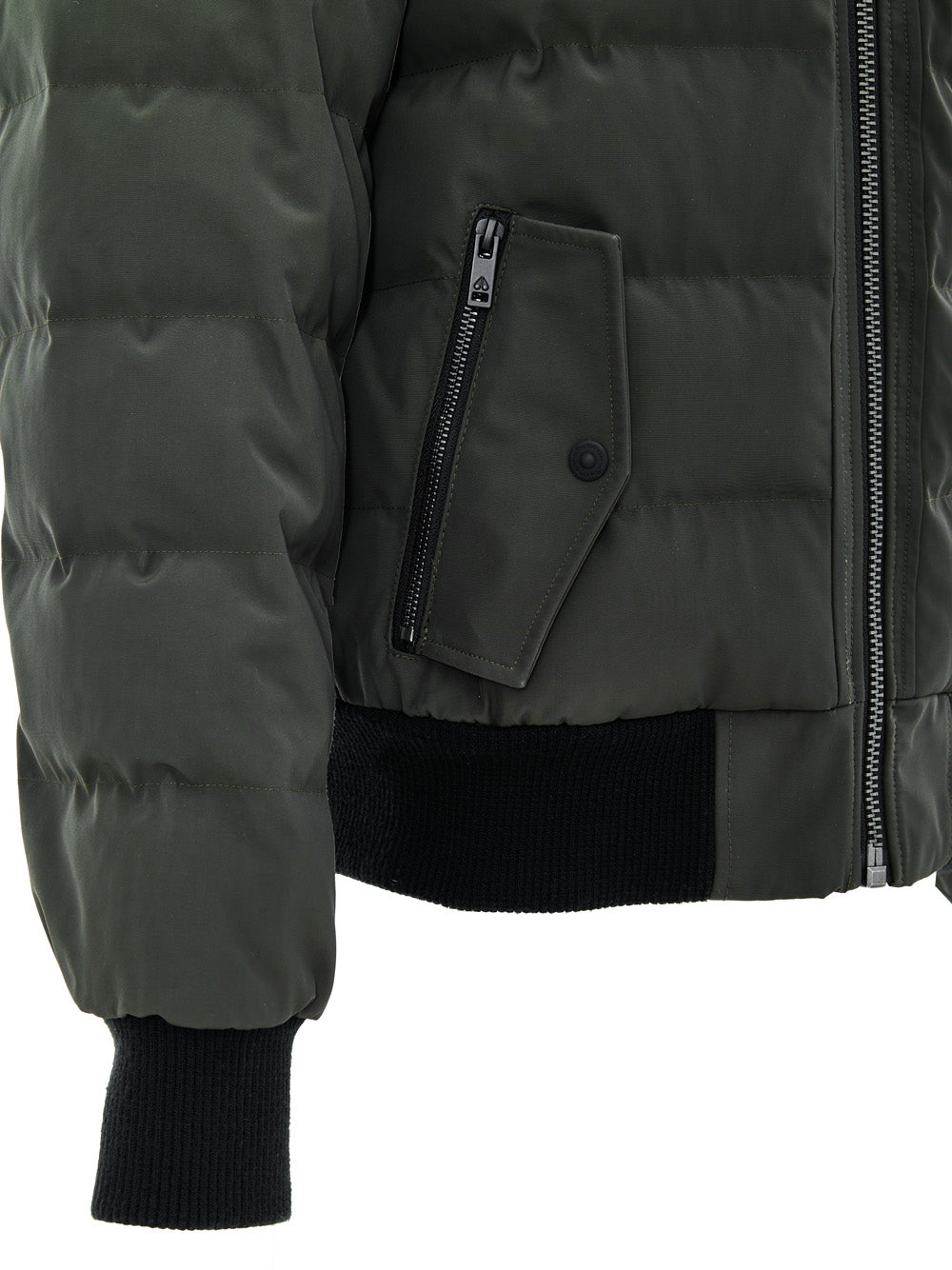 Giubbino Bomber Verde Overfit Imbottito Moose Knuckles