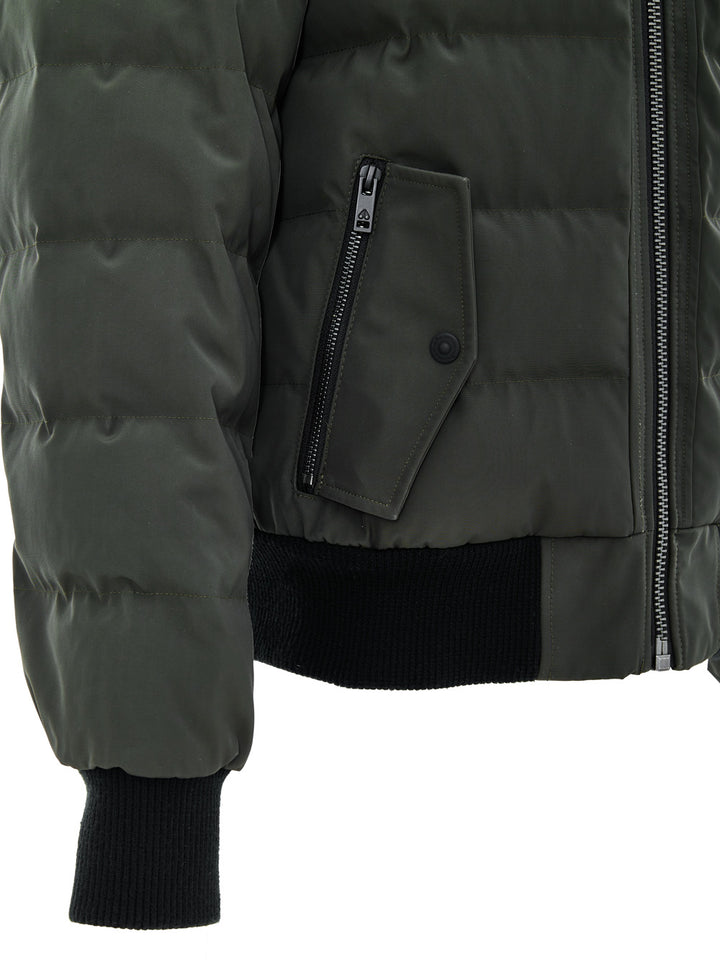 Giubbino Bomber Verde Overfit Imbottito Moose Knuckles