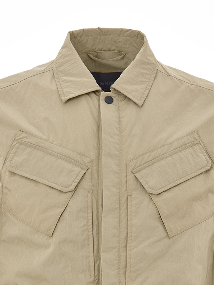 Giubbino Overshirt in Tessuto Tecnico Beige Paul & Shark