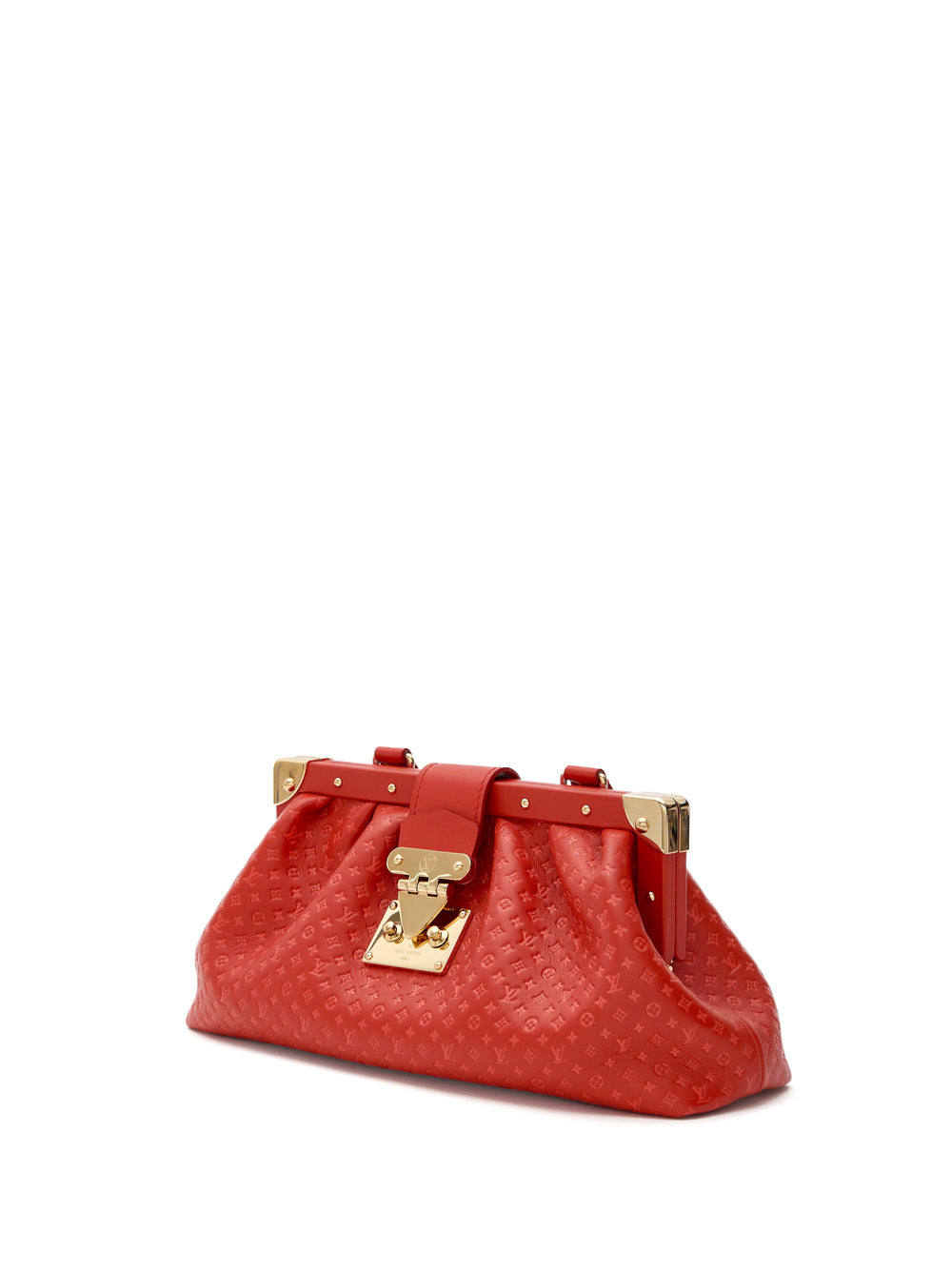 Louis Vuitton Red Leder Mono Clutch Mono Clutch -Tasche