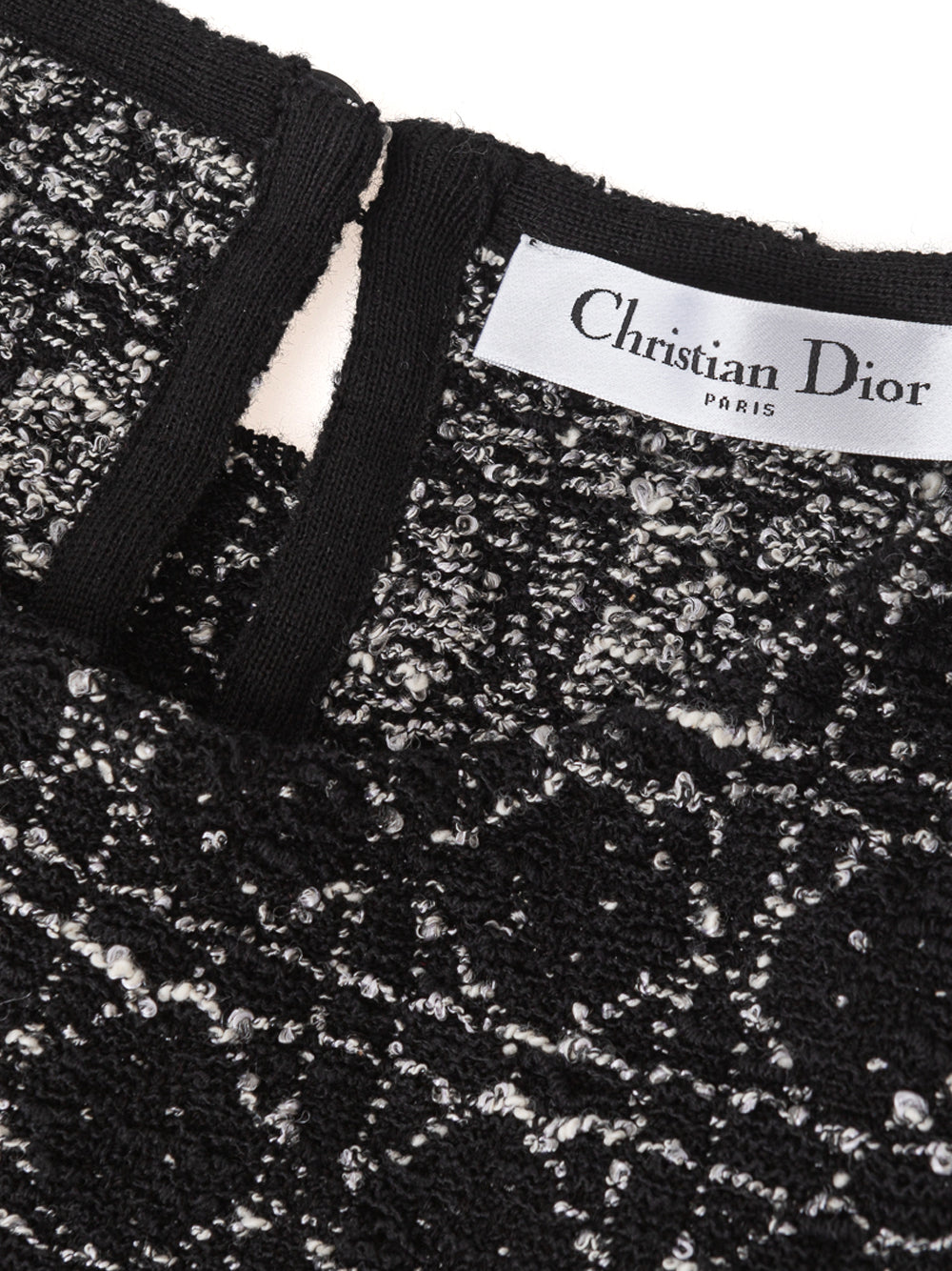 Robe Courte Macrocannage Noir Dior