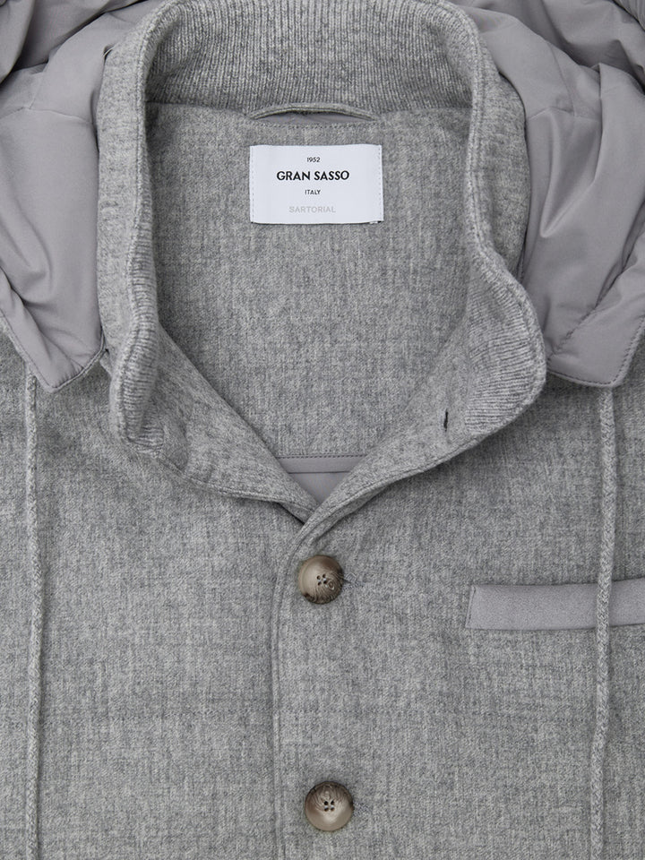 Giubbino Smanicato Imbottito in Lana Grigio Gran Sasso