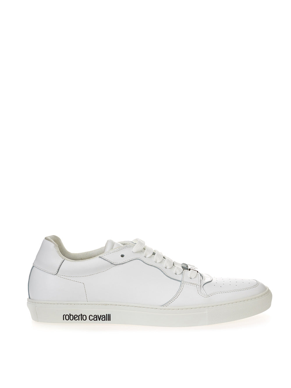 Sneakers Bassa in Pelle Bianca Roberto Cavalli