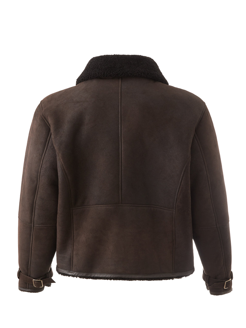 Veste en peau de mouton marron Lardini